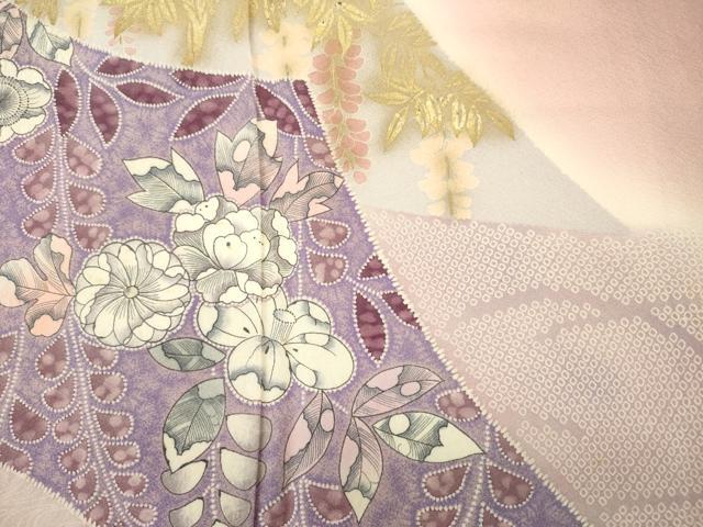 平和屋着物■訪問着 辻が花 絞り 暈し染め 金彩 正絹 逸品 DABK6614ya
