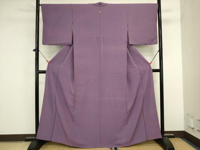 平和屋着物■上質な色無地 古代紫色 正絹 逸品 DABK6619ya