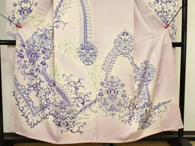 平和屋着物■豪華振袖 更紗花唐草文 暈し染め 正絹 逸品 DABK6621ya