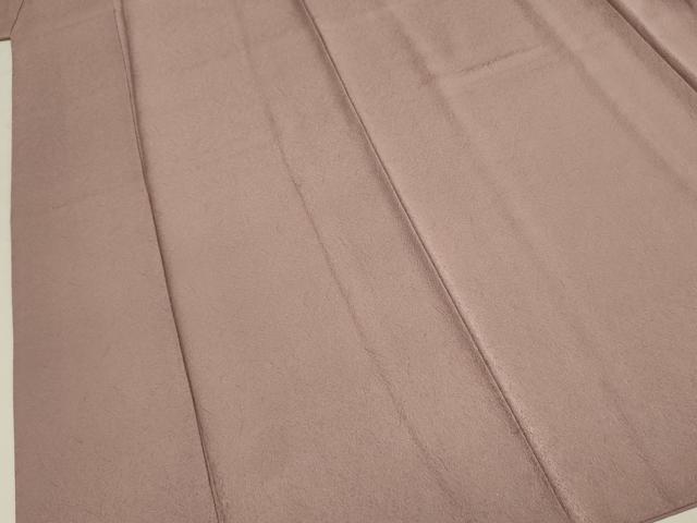 平和屋着物■上質な色無地 霞地紋 銀煤竹色 正絹 逸品 DABK6674ya