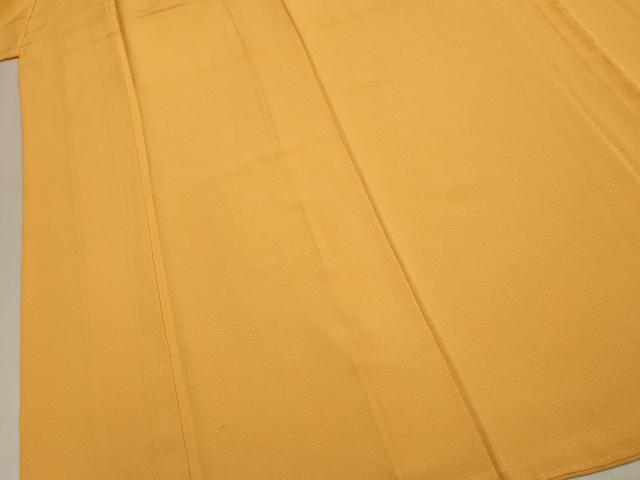 平和屋着物■上質な色無地 柑子色 正絹 逸品 DABK6676ya