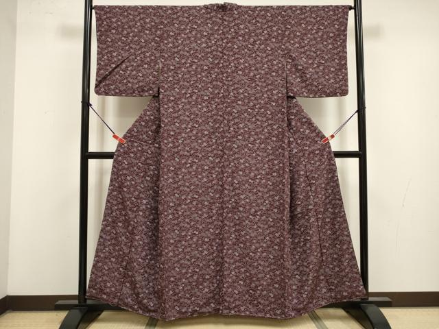 平和屋着物■上質な小紋 流水花文 正絹 逸品 DABK6688ya