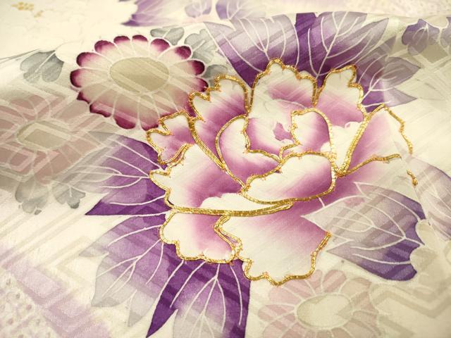 平和屋着物■豪華振袖 駒刺繍 絞り 牡丹文 正絹 逸品 DABK6715ya