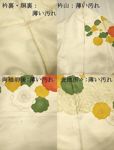 平和屋着物■豪華振袖 駒刺繍 舞梅文 金彩 正絹 逸品 DABK6719ya