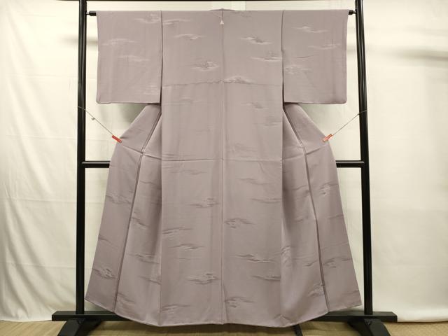 平和屋着物■上質な色無地 風景地紋 薄色 正絹 逸品 DABK6721ya