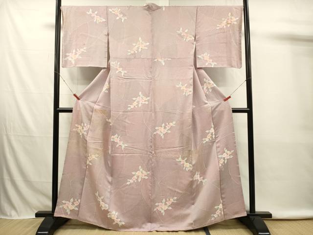 平和屋着物■上質な小紋 草花文 暈し染め 正絹 逸品 DABK6728ya