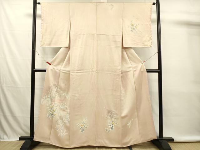 平和屋着物■訪問着 水鳥花文 暈し染め やまと誂製 正絹 逸品 DABK6730ya