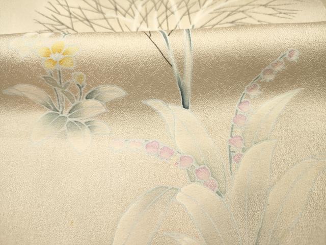 平和屋着物■訪問着 水鳥花文 暈し染め やまと誂製 正絹 逸品 DABK6730ya