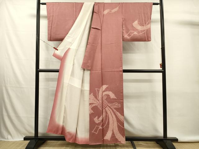 平和屋着物■訪問着 絞り 束ね熨斗文 正絹 逸品 DABK6732ya