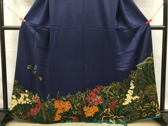 平和屋着物■訪問着 花蝶文 金彩 正絹 逸品 DABK6744ya