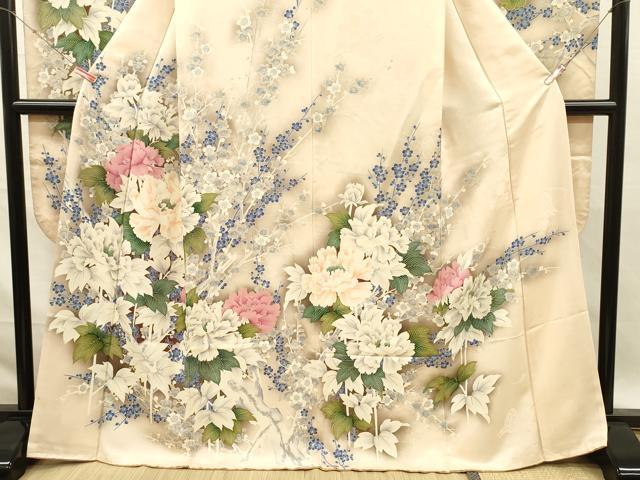 平和屋着物■豪華振袖 刺繍 草花文 牡丹 暈し染め 金銀彩 正絹 逸品 DABK6745ya