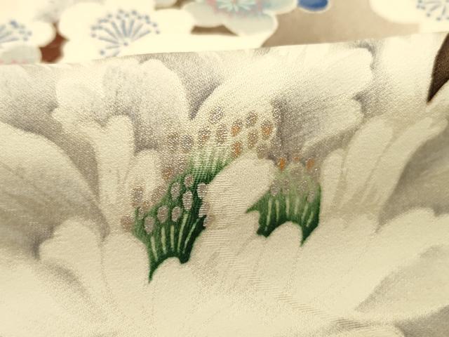 平和屋着物■豪華振袖 刺繍 草花文 牡丹 暈し染め 金銀彩 正絹 逸品 DABK6745ya