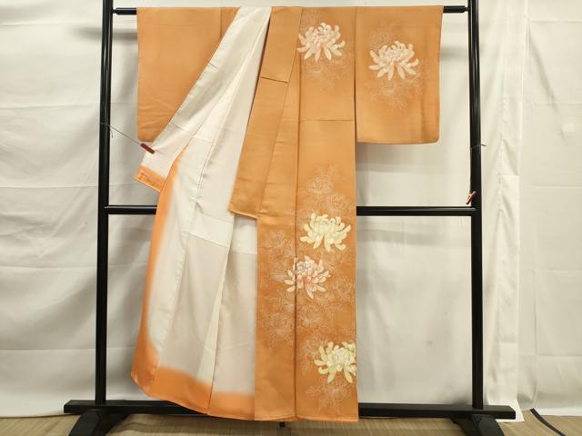 平和屋着物■訪問着 乱菊 暈し染め 金彩 正絹 逸品 DABK6756ya
