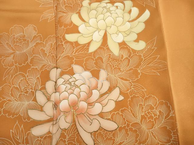 平和屋着物■訪問着 乱菊 暈し染め 金彩 正絹 逸品 DABK6756ya