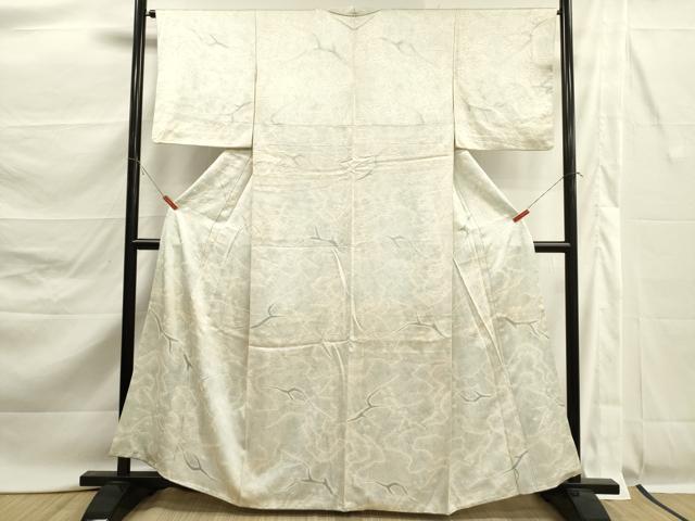 平和屋着物■上質な小紋 絞り 枝木文 正絹 逸品 DABK6766ya