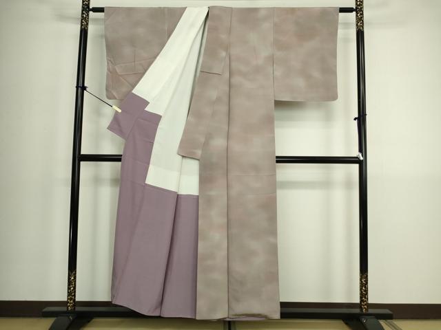 平和屋着物■上質な小紋 霞文 暈し染め 正絹 逸品 DABK6848ya