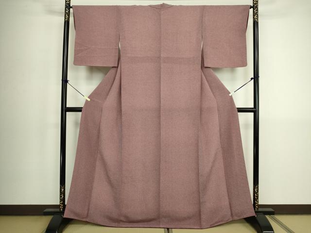 平和屋着物■江戸小紋 鱗文 鬼しぼ縮緬 正絹 逸品 DABK6857ya