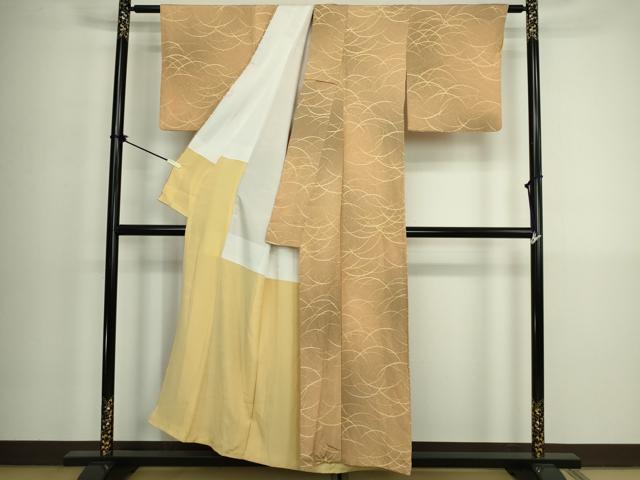平和屋着物■上質な小紋 芝草文 暈し染め 正絹 逸品 DABK6860ya