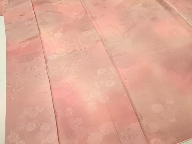 平和屋着物■上質な小紋 草花地紋 正絹 逸品 DABK6969ya