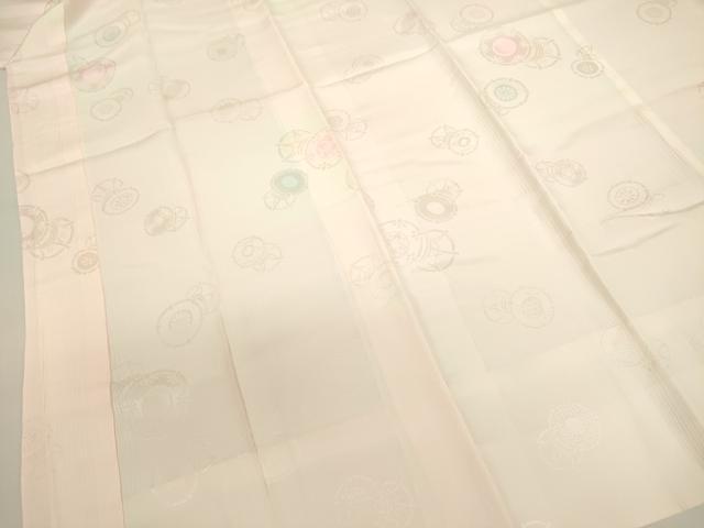 平和屋着物■長襦袢 袷 花鼓地紋 暈し染め 正絹 逸品 DABK6978ya