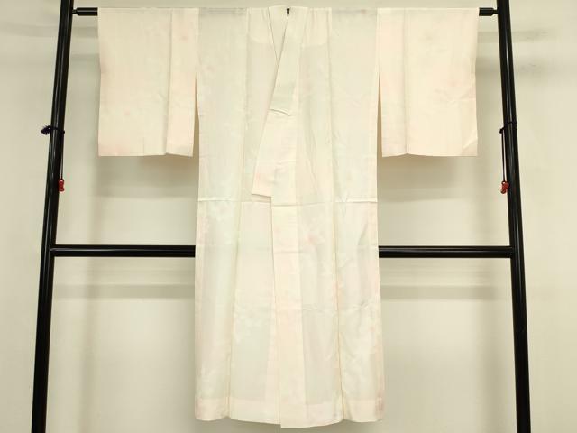 平和屋着物■長襦袢 無双仕立て 舞桜文 暈し染め 正絹 逸品 DABK6979ya