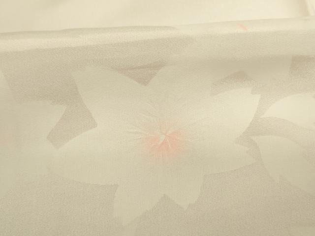 平和屋着物■長襦袢 無双仕立て 舞桜文 暈し染め 正絹 逸品 DABK6979ya