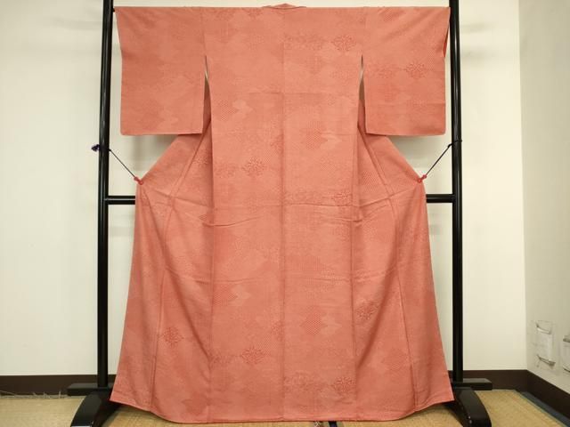 平和屋着物■寺山存男 江戸小紋 吉祥花文 鈴乃屋扱い 正絹 逸品 未使用 DABK6992ya
