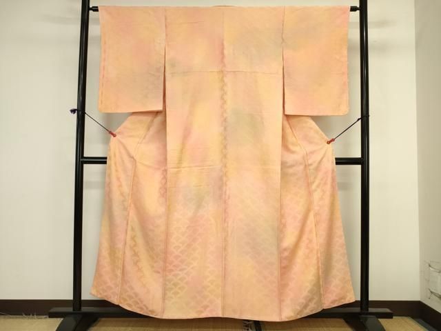 平和屋着物■上質な小紋 青海波地紋 暈し染め 正絹 逸品 DABK6995ya