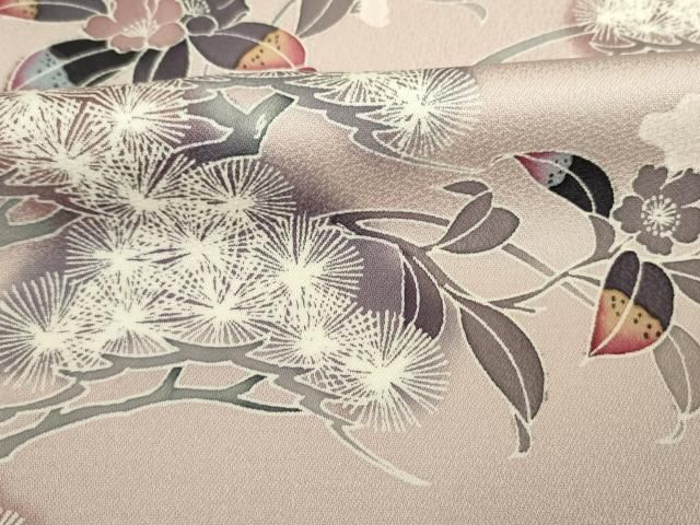 平和屋着物■訪問着 枝花文 暈し染め 正絹 逸品 DABK6996ya