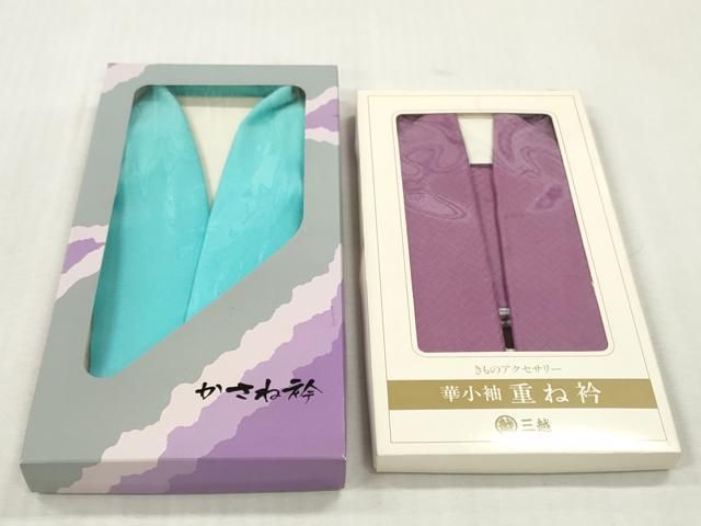 平和屋着物▼和装小物 重ね衿・伊達衿 まとめて20点 紗綾形 檜垣文 草花文 箔散らし 金彩 未使用品あり 逸品 DABK7119xg