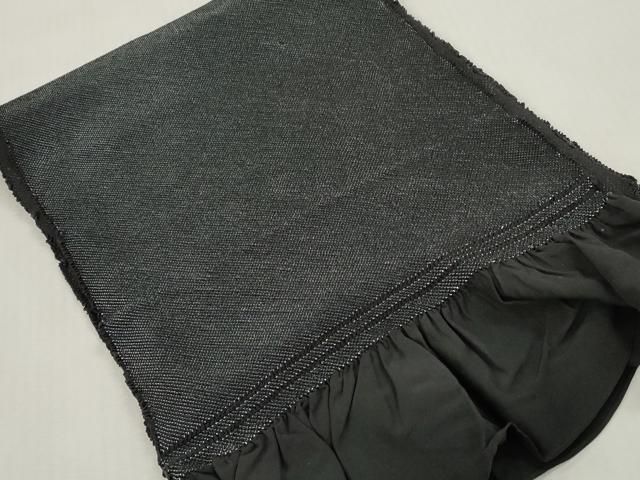 平和屋着物▼男性 和装小物 兵児帯4点セット 総絞り 黒色 全て正絹 未使用あり 逸品 DABK7147xg