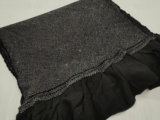 平和屋着物▼男性 和装小物 兵児帯4点セット 総絞り 黒色 留紺色 鉄黒色 未使用あり 全て正絹 逸品 DABK7160xg