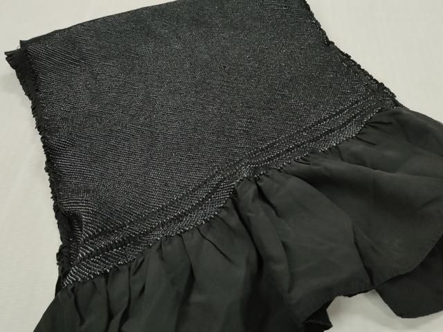 平和屋着物▼男性 和装小物 兵児帯4点セット 総絞り 黒色 留紺色 未使用あり 全て正絹 逸品 DABK7162xg