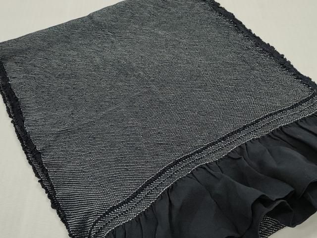 平和屋着物▼男性 和装小物 兵児帯4点セット 総絞り 黒色 留紺色 未使用あり 全て正絹 逸品 DABK7162xg