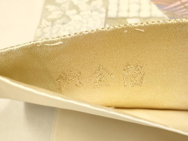 平和屋本店▼「美しいキモノ」お馴染みのメーカー となみ織物 六通柄袋帯 飛鶴花文 純金箔 正絹 逸品 DABK7581du
