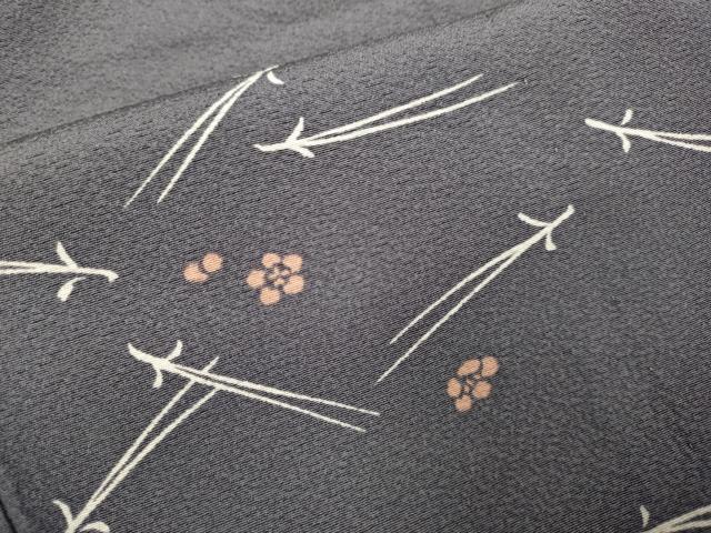 平和屋着物▽上質な小紋 単衣 吹き寄せ花文 正絹 逸品 DABK7761du
