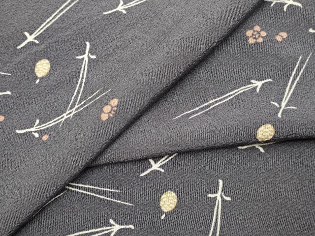 平和屋着物▽上質な小紋 単衣 吹き寄せ花文 正絹 逸品 DABK7761du