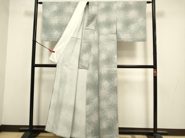 平和屋着物▽小紋 単衣 乱菊 洗える着物 DABK7852du