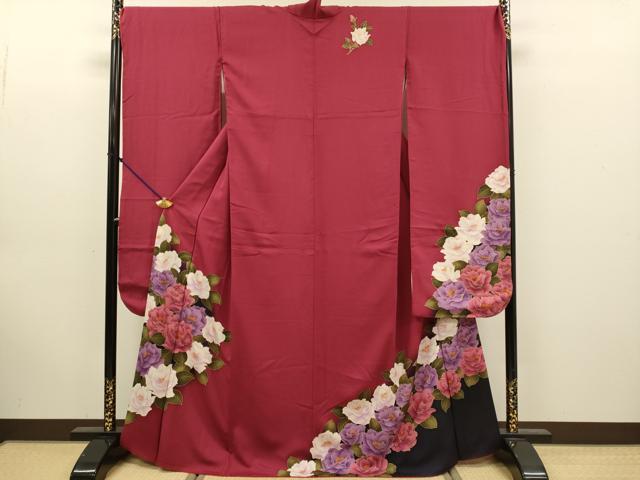平和屋着物●豪華振袖 草花文 金彩 正絹 逸品 DABK7862du