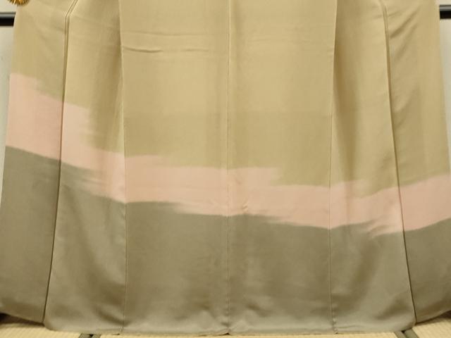 平和屋着物●訪問着 霞文 鬼しぼ縮緬 正絹 逸品 DABK7879du