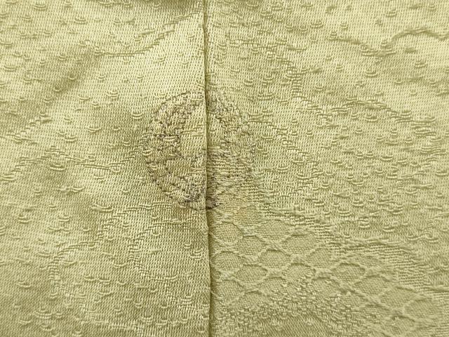 平和屋着物●上質な色無地 雲重ね地紋 利休茶色 正絹 逸品 DABK7880du