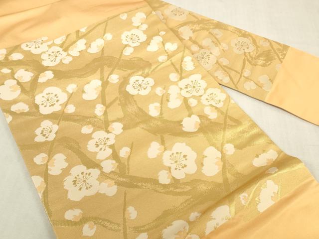 平和屋着物◎九寸名古屋帯 枝梅 金糸 正絹 逸品 DABK8049ar