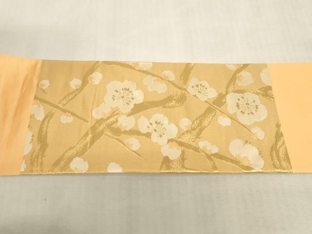 平和屋着物◎九寸名古屋帯 枝梅 金糸 正絹 逸品 DABK8049ar