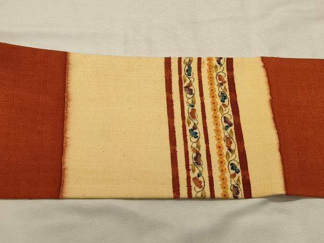 平和屋着物◎九寸名古屋帯 紬地 花間道 正絹 逸品 DABK8097ar