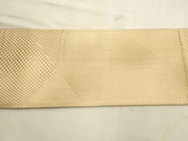 平和屋着物◎本場筑前博多織 八寸名古屋帯 幾何学文様 正絹 逸品 DABK8232ar