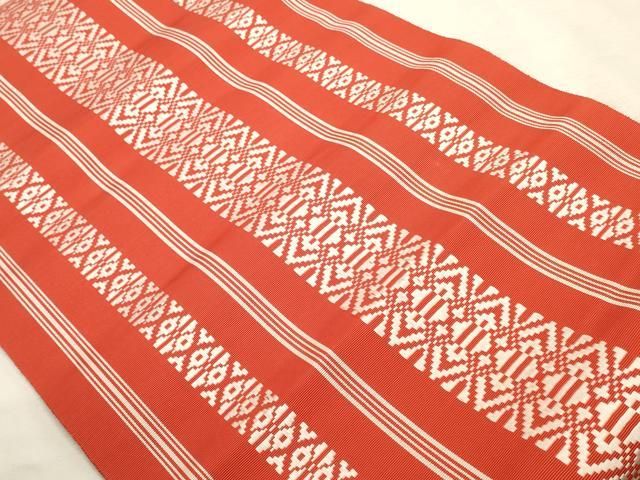 平和屋着物◎本場筑前博多織 八寸名古屋帯 献上 証紙付き 正絹 逸品 DABK8239ar