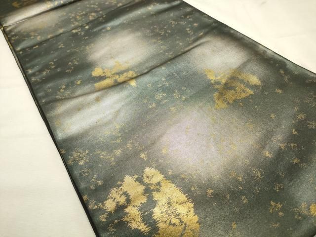 平和屋着物◎全通柄袋帯 箔散らし 金銀彩 引箔 正絹 逸品 DABK8251ar