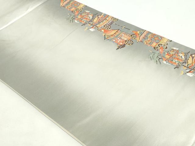 平和屋着物◎六通柄袋帯 唐織 祇園祭礼図 金糸 引箔 正絹 逸品 DABK8528cm