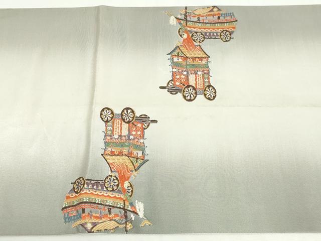 平和屋着物◎六通柄袋帯 唐織 祇園祭礼図 金糸 引箔 正絹 逸品 DABK8528cm