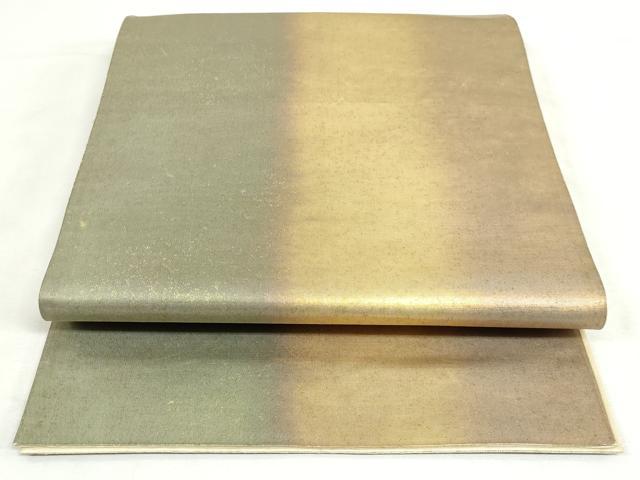平和屋着物◎六通柄袋帯 霞間道 金糸 引箔 正絹 逸品 DABK8537cm